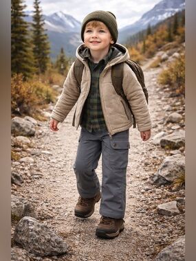 MEC Kids Unisex Hiking Pants Size 4 - Fleece Lined Outdoor Adventure 🌲